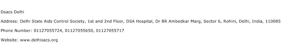 Dsacs Delhi Address Contact Number
