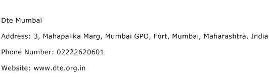 Dte Mumbai Address Contact Number