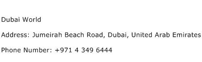Dubai World Address Contact Number