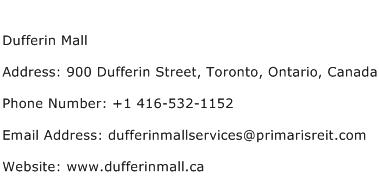 Dufferin Mall Address Contact Number