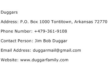 Duggars Address Contact Number