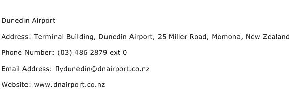 Dunedin Airport Address Contact Number