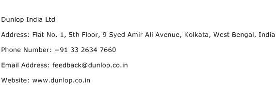 Dunlop India Ltd Address Contact Number