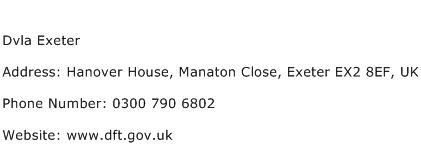 Dvla Exeter Address Contact Number