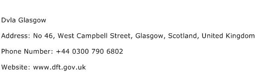 Dvla Glasgow Address Contact Number