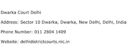 Dwarka Court Delhi Address Contact Number