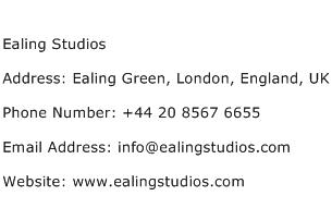 Ealing Studios Address Contact Number