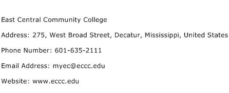 East Central Community College Address Contact Number