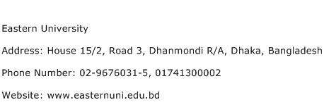 Eastern University Address Contact Number