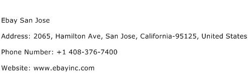 Ebay San Jose Address Contact Number