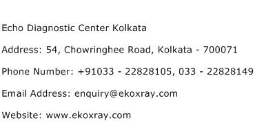 Echo Diagnostic Center Kolkata Address Contact Number