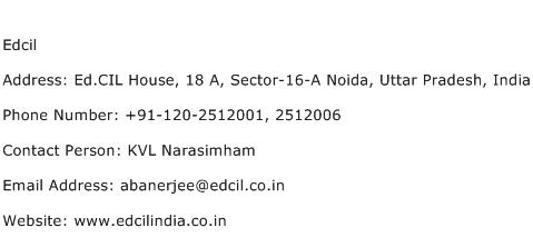 Edcil Address Contact Number