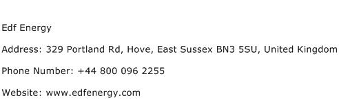 Edf Energy Address Contact Number