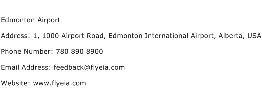 Edmonton Airport Address Contact Number