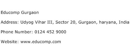 Educomp Gurgaon Address Contact Number