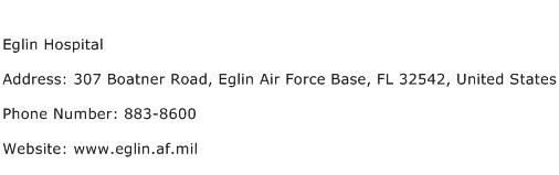 Eglin Hospital Address Contact Number