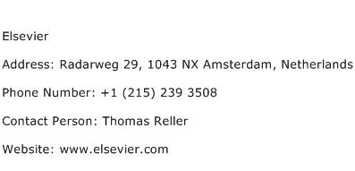 Elsevier Address Contact Number