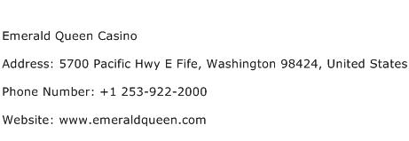 Emerald Queen Casino Address Contact Number