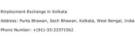 Employment Exchange in Kolkata Address Contact Number