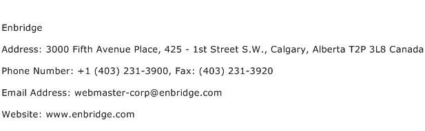 Enbridge Address Contact Number