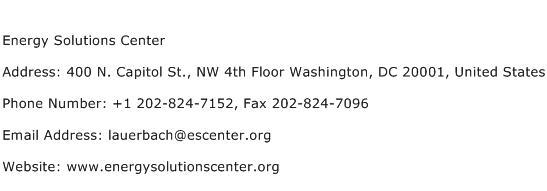 Energy Solutions Center Address Contact Number