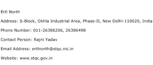 Ertl North Address Contact Number