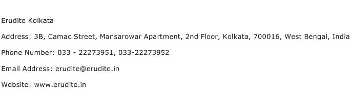 Erudite Kolkata Address Contact Number