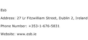 Esb Address Contact Number