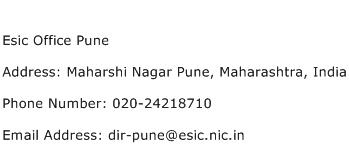 Esic Office Pune Address Contact Number