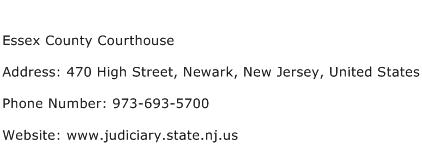 Essex County Courthouse Address Contact Number