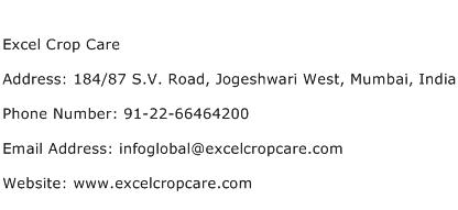 Excel Crop Care Address Contact Number