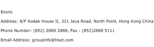 Ezone Address Contact Number