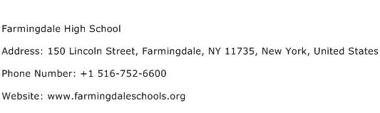 Farmingdale High School Address Contact Number