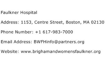 Faulkner Hospital Address Contact Number