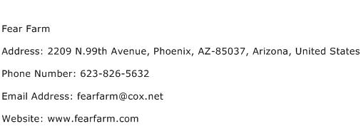 Fear Farm Address Contact Number