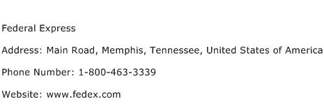 Federal Express Address Contact Number
