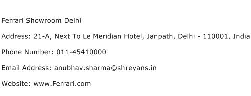 Ferrari Showroom Delhi Address Contact Number