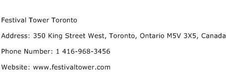 Festival Tower Toronto Address Contact Number