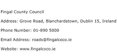 Fingal County Council Address Contact Number
