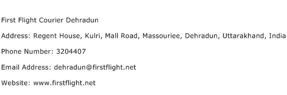 First Flight Courier Dehradun Address Contact Number