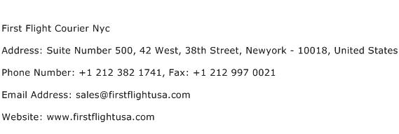 First Flight Courier Nyc Address Contact Number