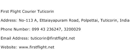 First Flight Courier Tuticorin Address Contact Number