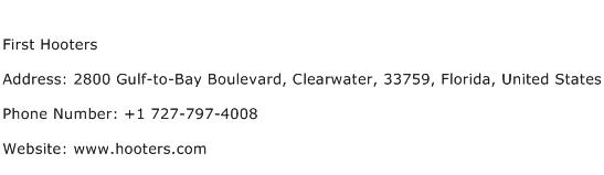 First Hooters Address Contact Number