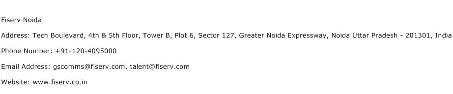 Fiserv Noida Address Contact Number