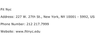 Fit Nyc Address Contact Number