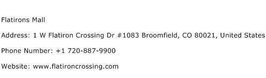 Flatirons Mall Address Contact Number