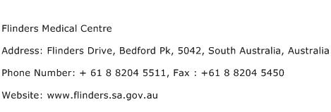 Flinders Medical Centre Address Contact Number