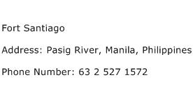 Fort Santiago Address Contact Number