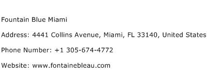 Fountain Blue Miami Address Contact Number