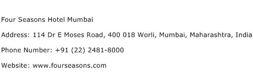 Four Seasons Hotel Mumbai Address Contact Number